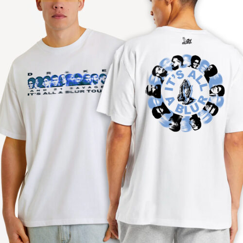 Drake 21 Savage It's All A Blur Tour Merch 2023 Retro T-Shirt