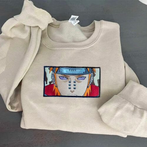 Anime Embroidered Sweatshirt, Embroidered Anime Shirt, Anime Crewneck Sweatshirt Hoodie, Anime Embroidered Hoodie, Pain Anime Shirt
