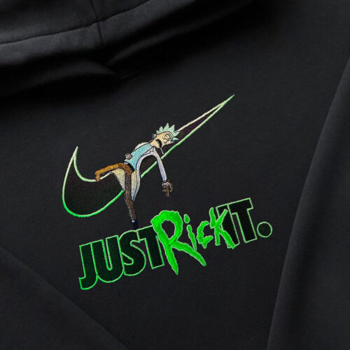 Just Rick It Embroidered Sweatshirt Hoodie T-Shirt, Just Rick It Sweatshirt, Funny Rick & Morty Embroidered Hoodie, Rick n Morty Hoodie
