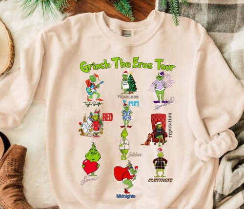 Grinch The Eras Tour Christmas Sweatshirt