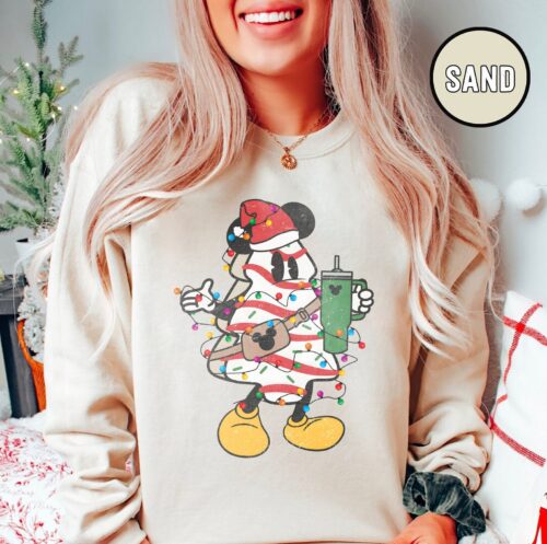 Retro Disney Christmas Tree Cake Shirt