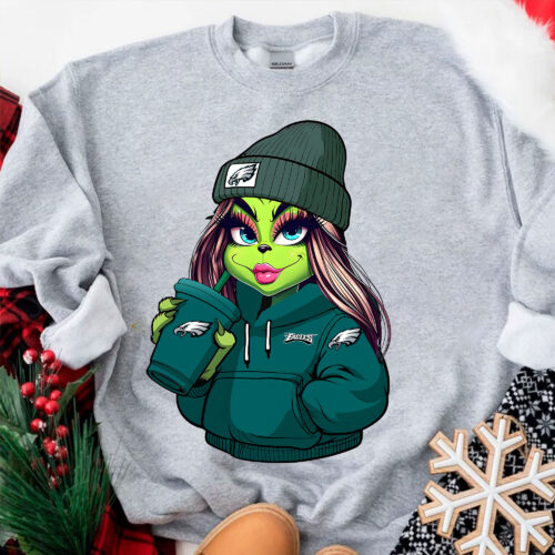 The Grinch Girl Dink Eagles Christmas