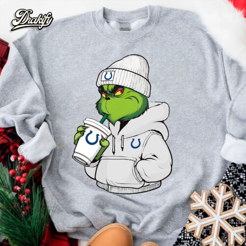 The Grinch Boy Indianapolis Colts Drink Coffee