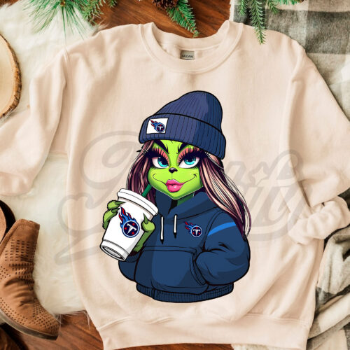 The Ginch Girl Tennessee Titans Drink Coffee Sweatshirt NFL