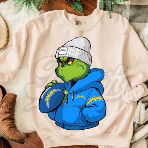 The Ginch Boy Los Angeles Chargers Drink Coffee Sweatshirt NFL