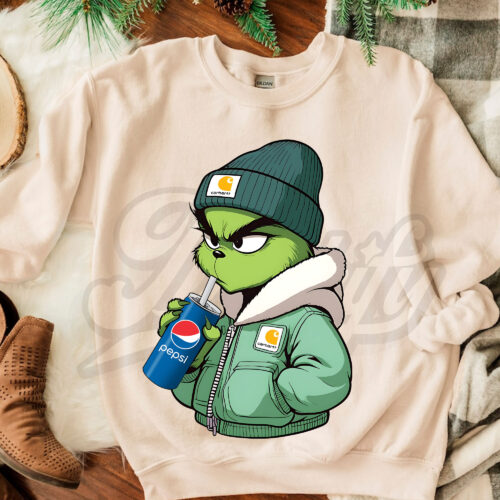 The Grinch Drink Pepsi Christmas Sweatshirt