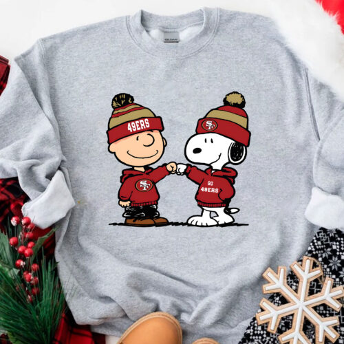 Snoopy And Charlie Football 49ers Sweatshirt