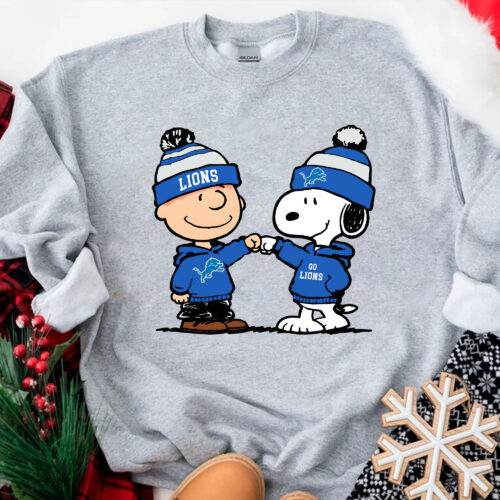 Snoopy And Charlie Football Lions Sweatshirt