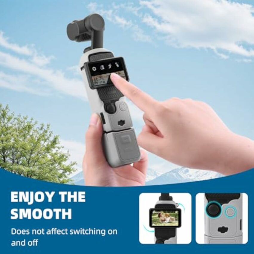 Pocket 3 Silicone Cover, Protective Case Lens Protector Scratch-Resistant Sleeve Skin Compatible with DJI OSMO Pocket 3 Creator Combo Accessories