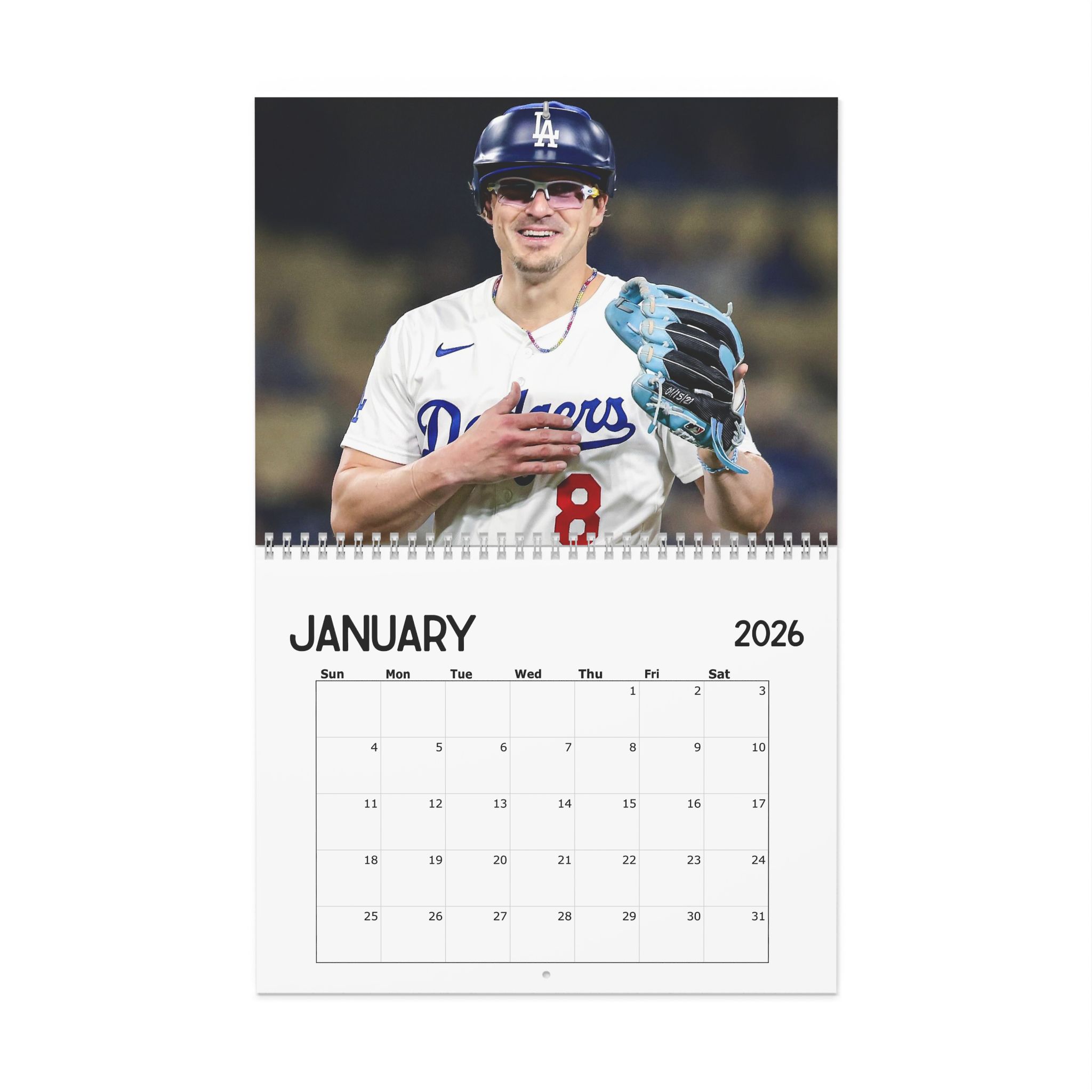 LA Dodger Kike Hernandez 2026 Calendar LA Dodger Kike Hernandez 2026 Calendar