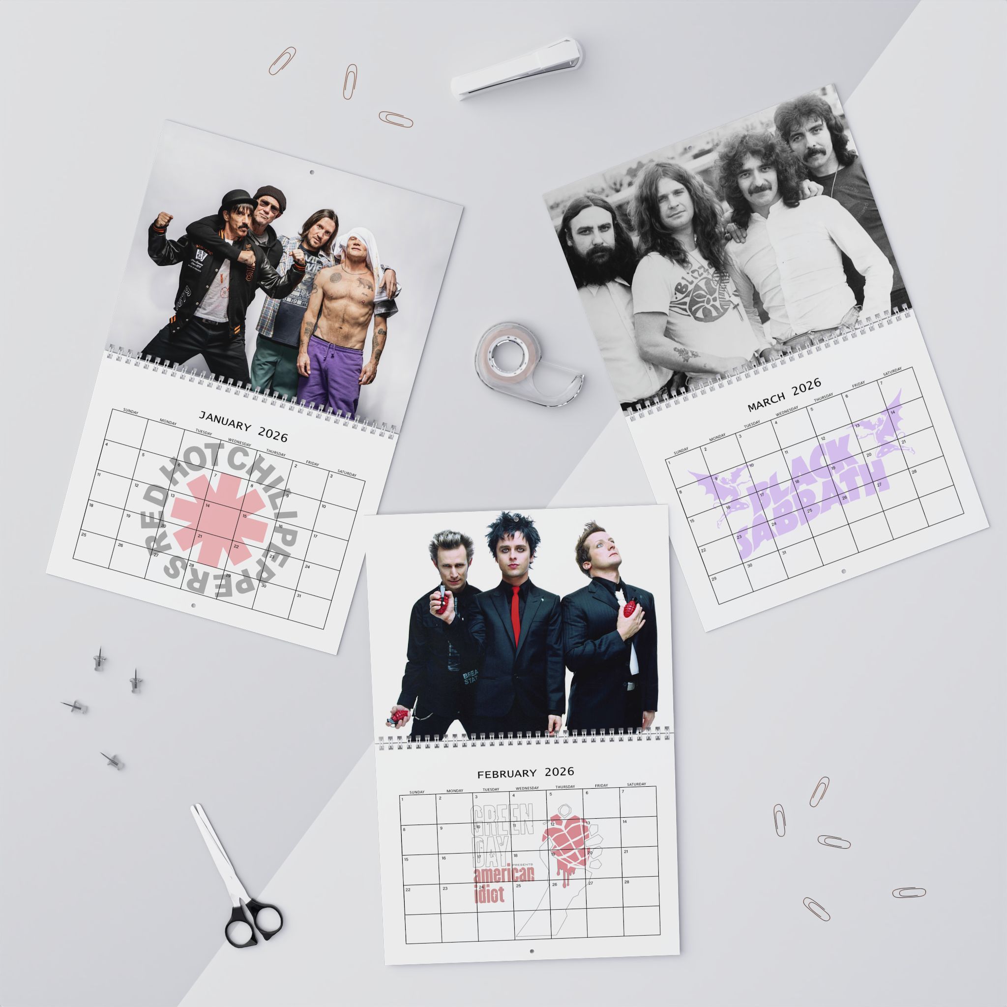 Rock Music Band 2026 Calendar Rock Music Band 2026 Calendar