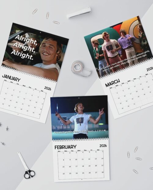 David Wooderson From Dazed And Confused Movie 2026 Calendar