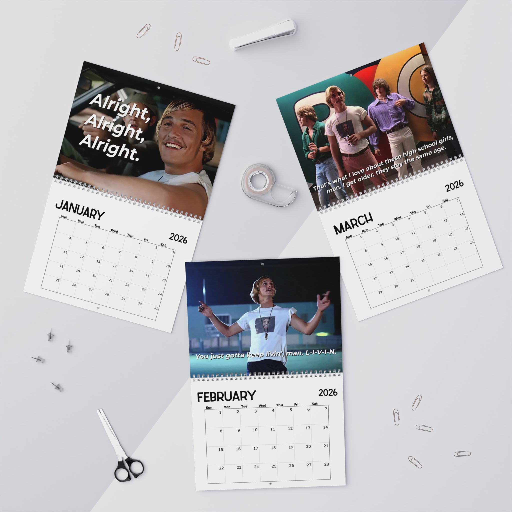 David Wooderson From Dazed And Confused Movie 2026 Calendar David Wooderson From Dazed And Confused Movie 2026 Calendar