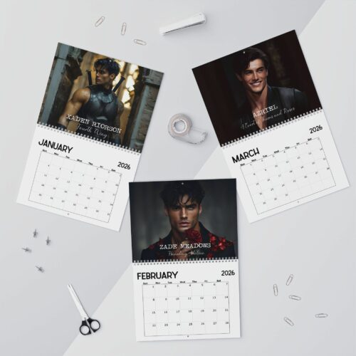 Book Boyfriends Ver2 2026 Calendar