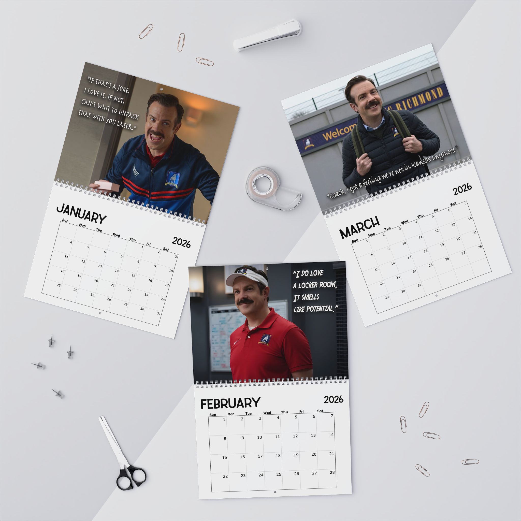 Ted Lasso Movie Quotes 2026 Calendar Ted Lasso Movie Quotes 2026 Calendar
