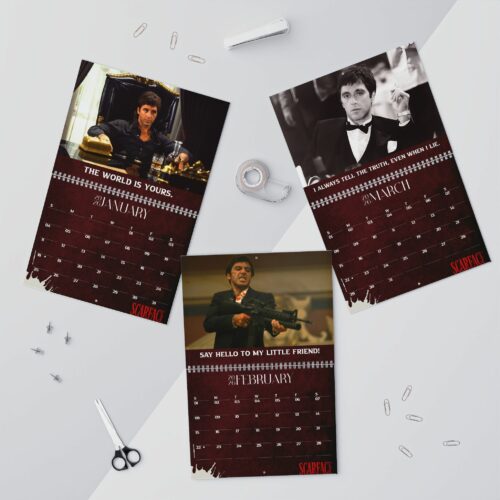 Scarface Movie Quotes 2026 Calendar