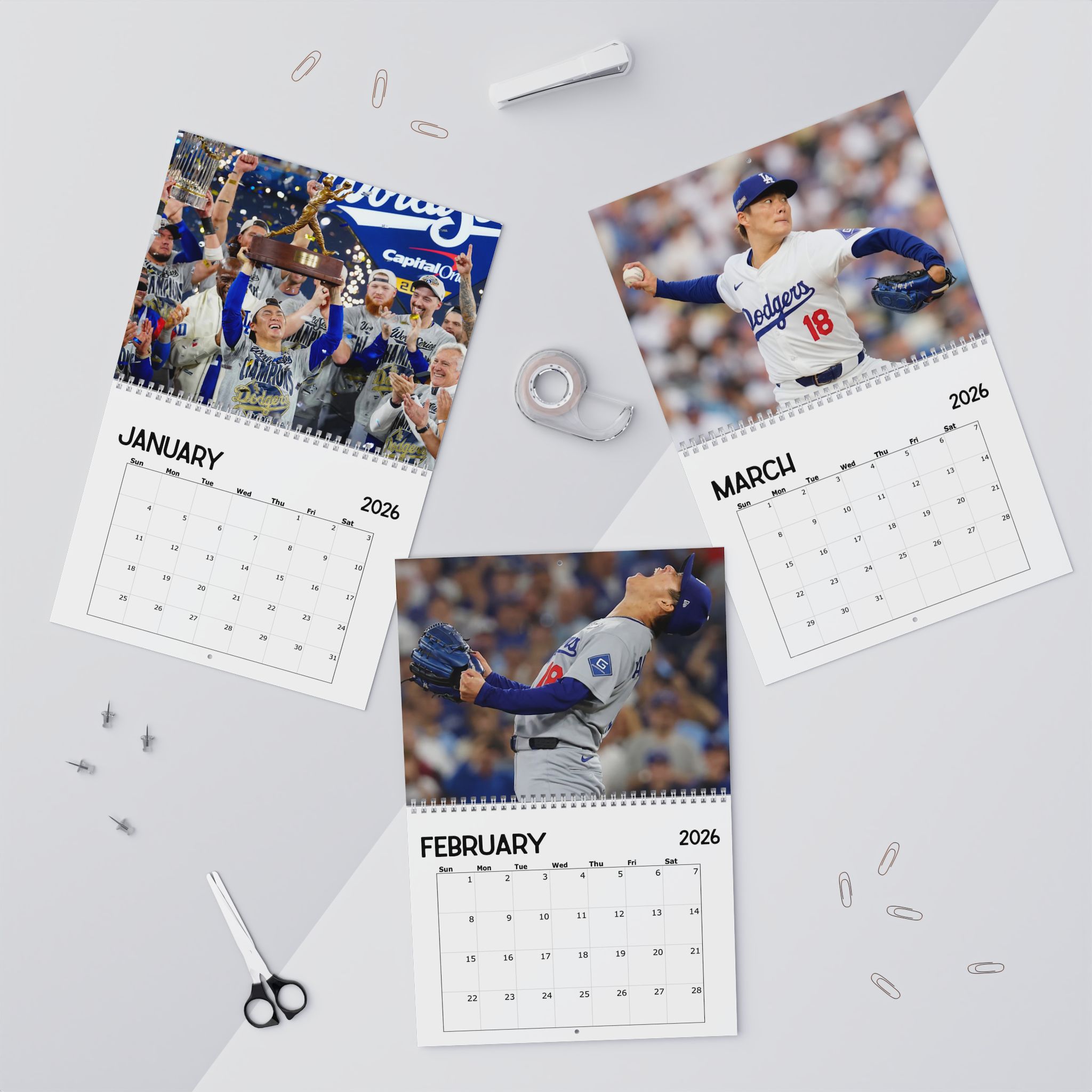 Yoshinobu Yamamoto MVP Los Angeles Dodgers 2026 Calendar Yoshinobu Yamamoto MVP Los Angeles Dodgers 2026 Calendar