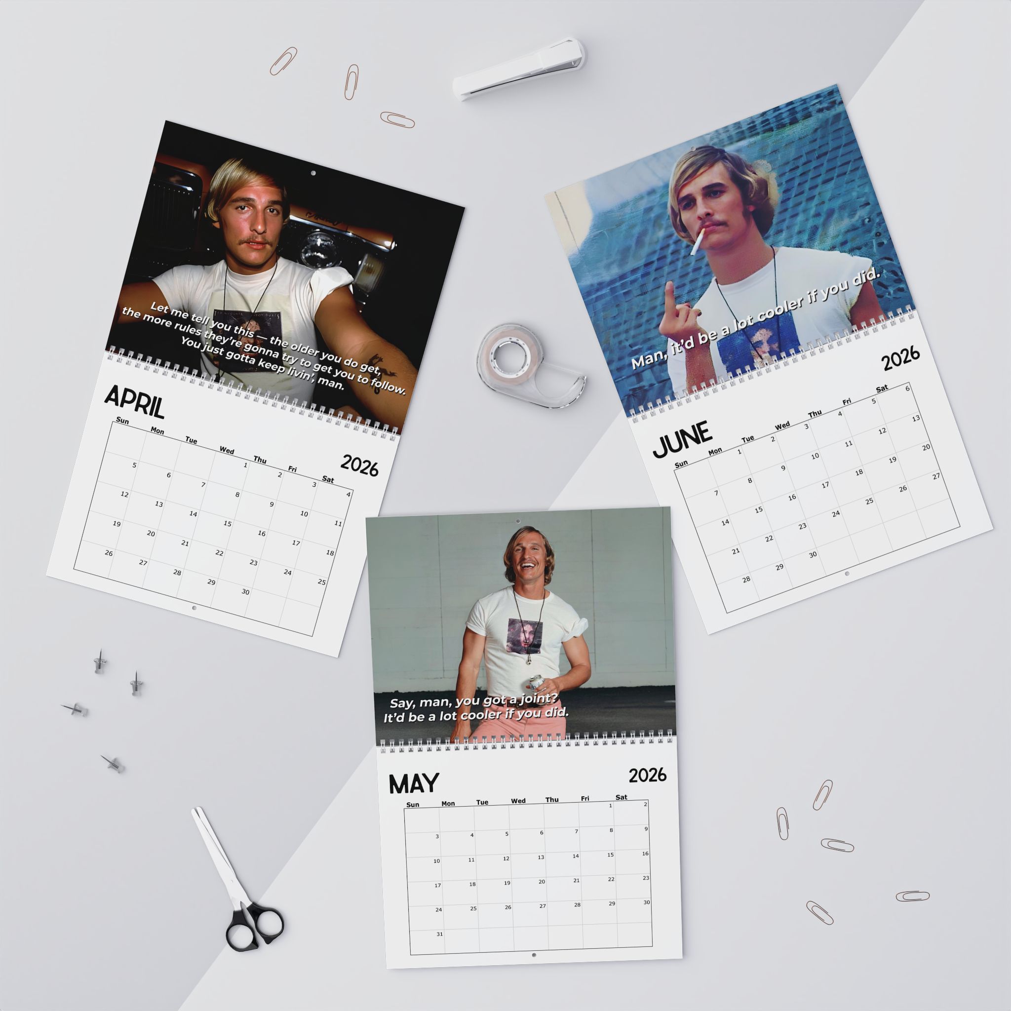 David Wooderson From Dazed And Confused Movie 2026 Calendar David Wooderson From Dazed And Confused Movie 2026 Calendar