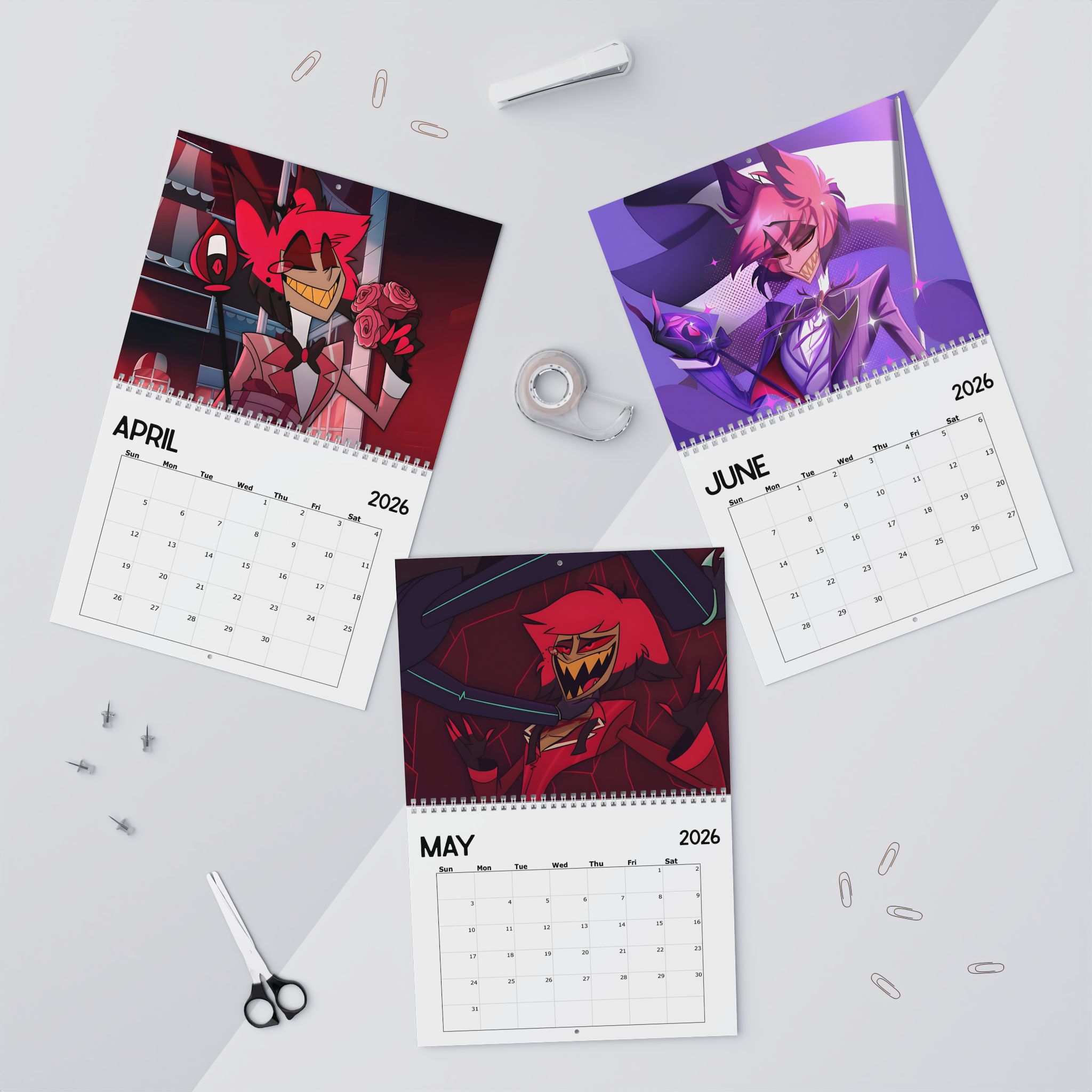 Alastor Hazbin Hotel Calendar 2026 Alastor Hazbin Hotel Calendar 2026