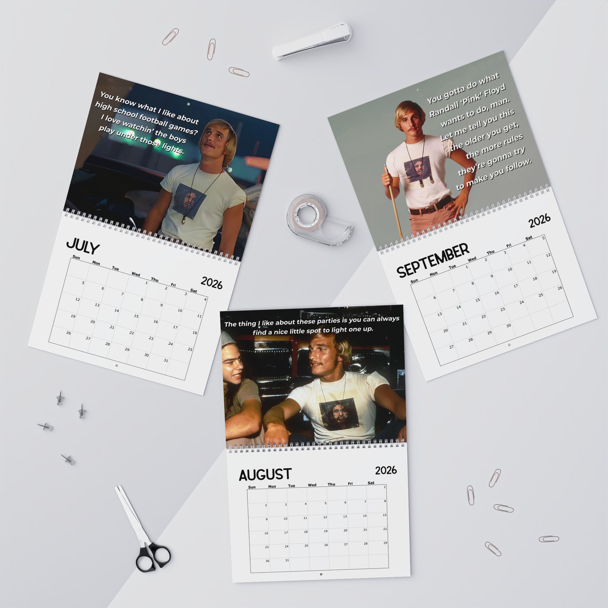 David Wooderson From Dazed And Confused Movie 2026 Calendar David Wooderson From Dazed And Confused Movie 2026 Calendar