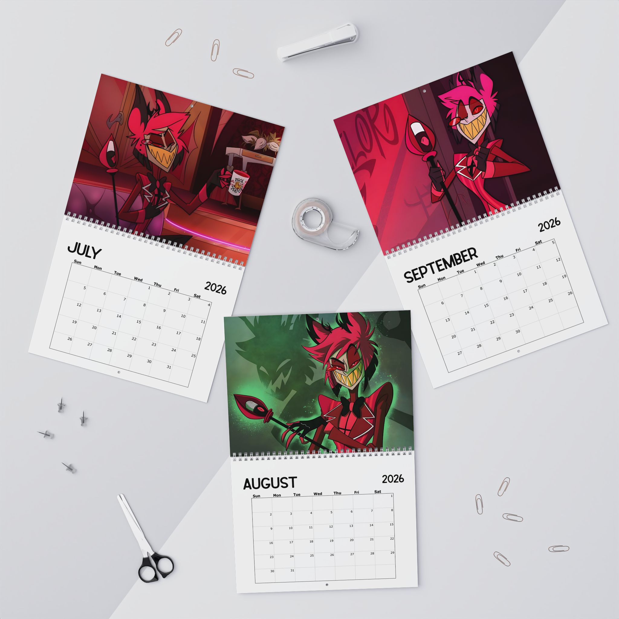Alastor Hazbin Hotel Calendar 2026 Alastor Hazbin Hotel Calendar 2026