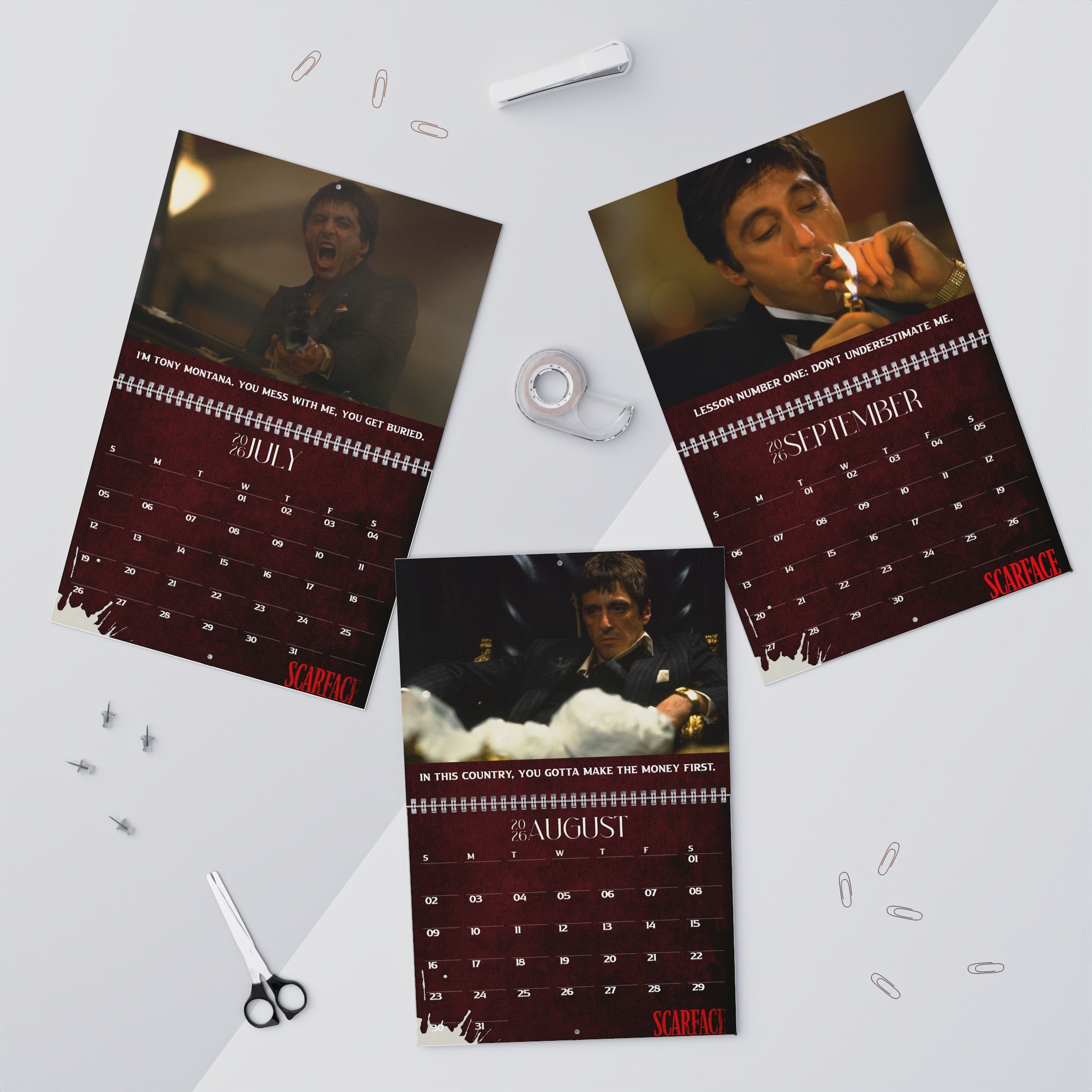 Scarface Movie Quotes 2026 Calendar Scarface Movie Quotes 2026 Calendar