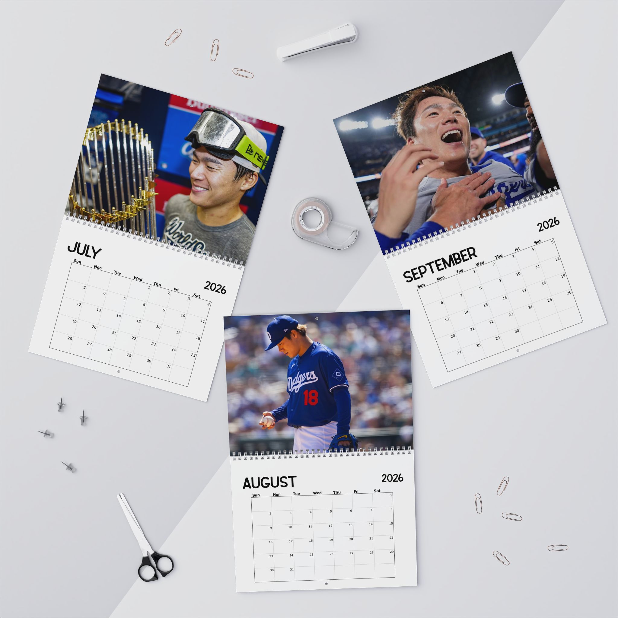 Yoshinobu Yamamoto MVP Los Angeles Dodgers 2026 Calendar Yoshinobu Yamamoto MVP Los Angeles Dodgers 2026 Calendar