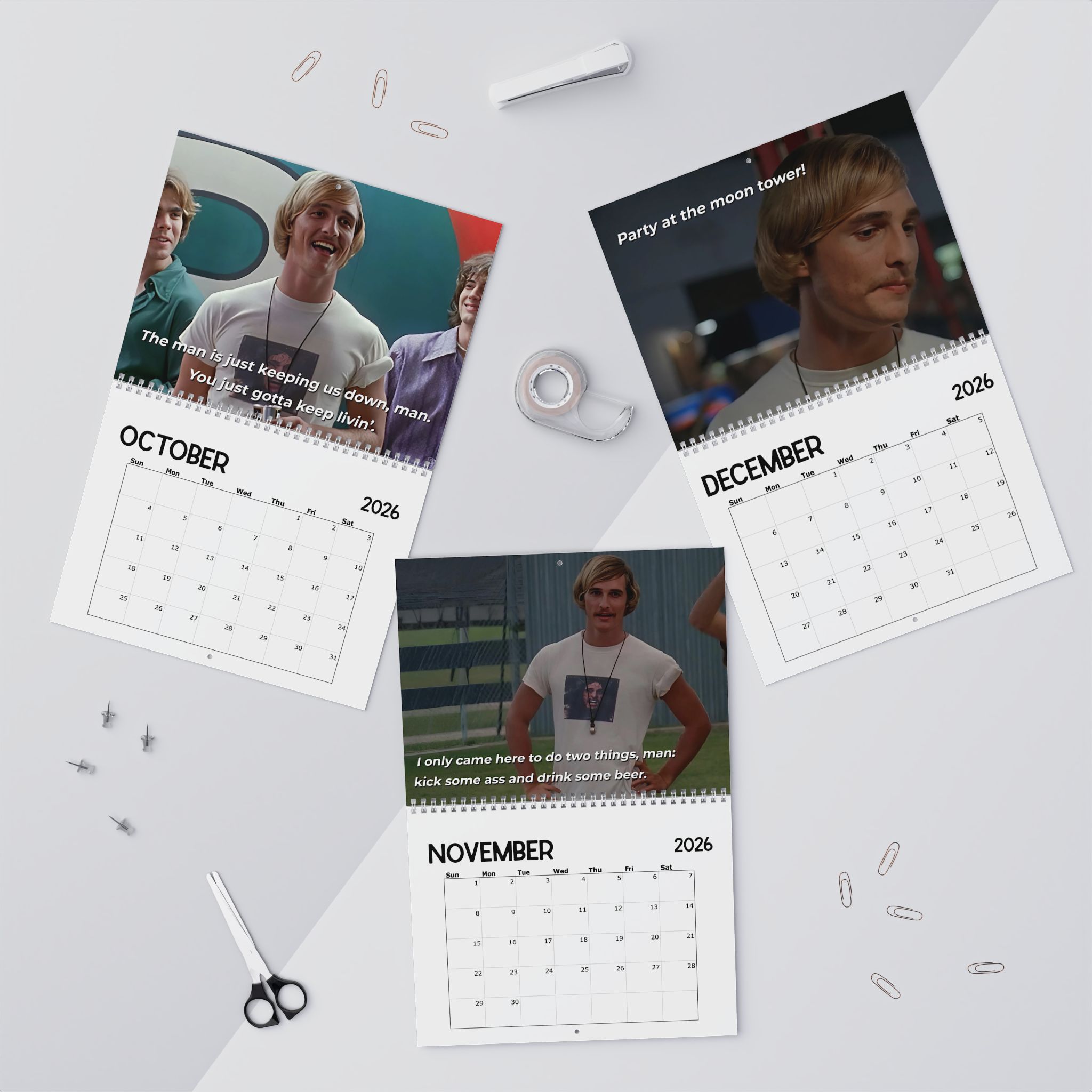 David Wooderson From Dazed And Confused Movie 2026 Calendar David Wooderson From Dazed And Confused Movie 2026 Calendar