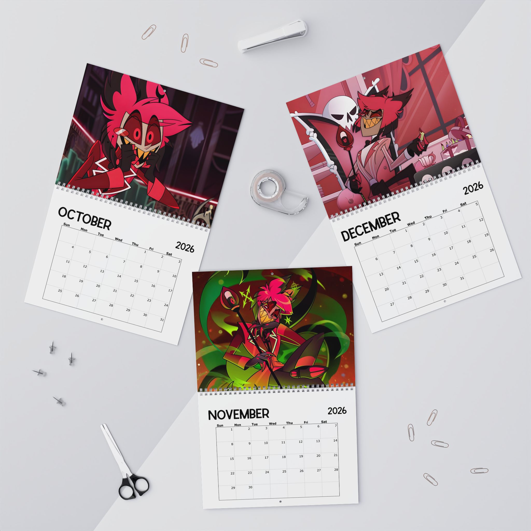 Alastor Hazbin Hotel Calendar 2026 Alastor Hazbin Hotel Calendar 2026