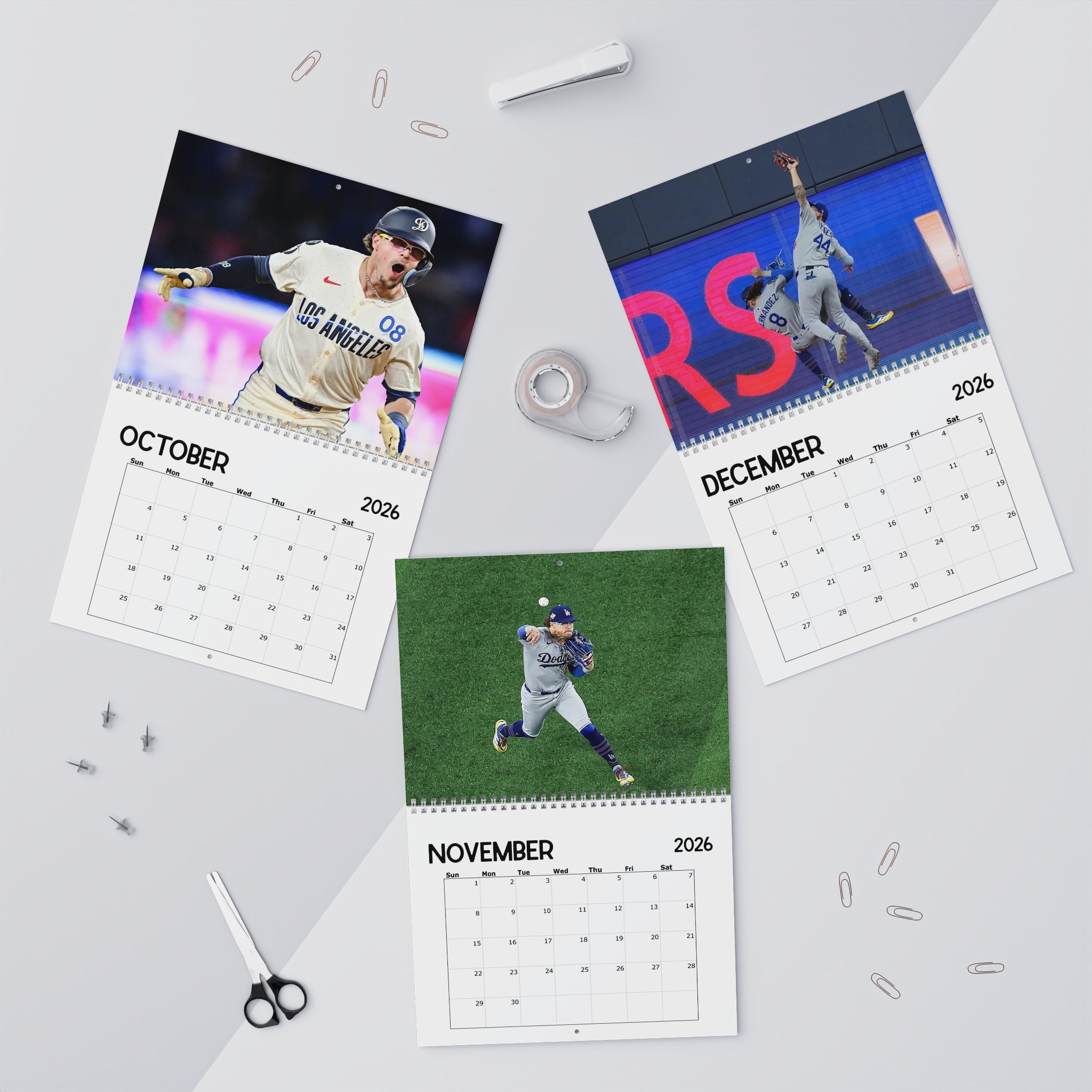 Ver2 Kike Hernandez Los Angeles Dodgers 2026 Calendar Ver2 Kike Hernandez Los Angeles Dodgers 2026 Calendar