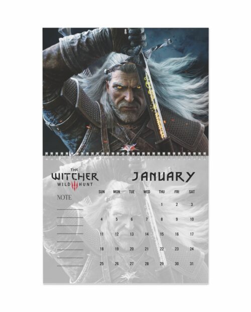 Geralt Of Rivia From The Witcher Game 2026 Calendar