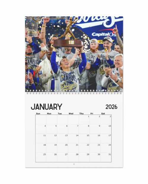 Yoshinobu Yamamoto MVP Los Angeles Dodgers 2026 Calendar