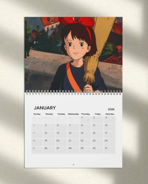 Studio Ghibli Anime Art Decor 2026 Calendar