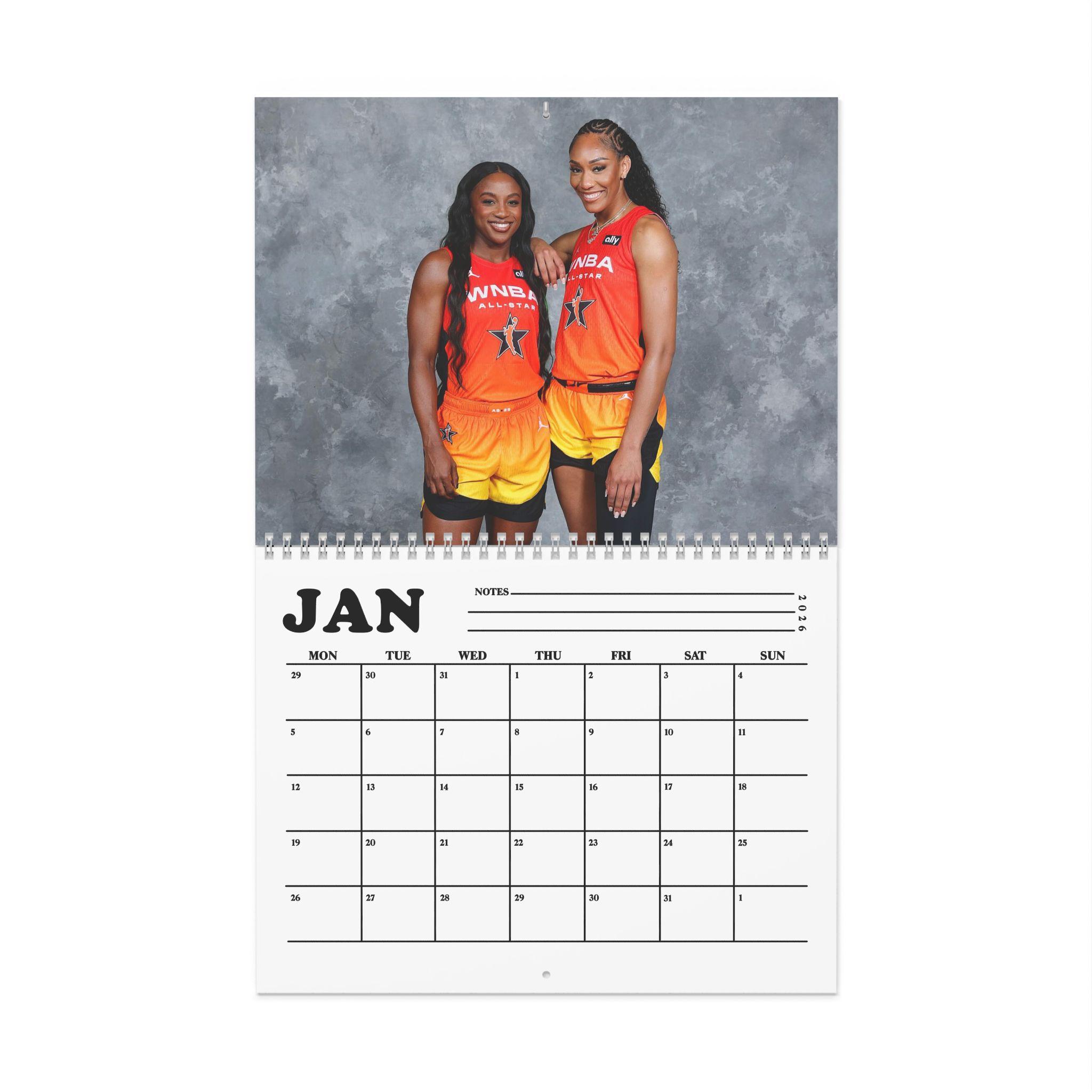 A’Ja Wilson & Jackie Young WNBA 2026 Calendar A’Ja Wilson & Jackie Young WNBA 2026 Calendar