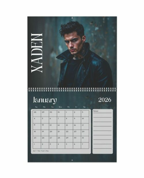 2026 Fae Warrior Book Boyfriend Calendar
