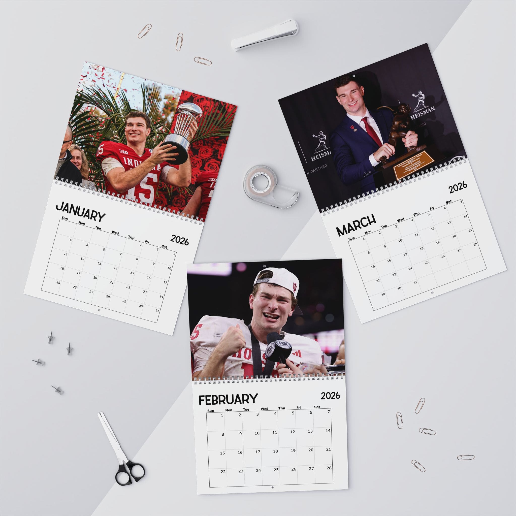 Fernando Mendoza Indiana Hoosiers 2026 Calendar Fernando Mendoza Indiana Hoosiers 2026 Calendar