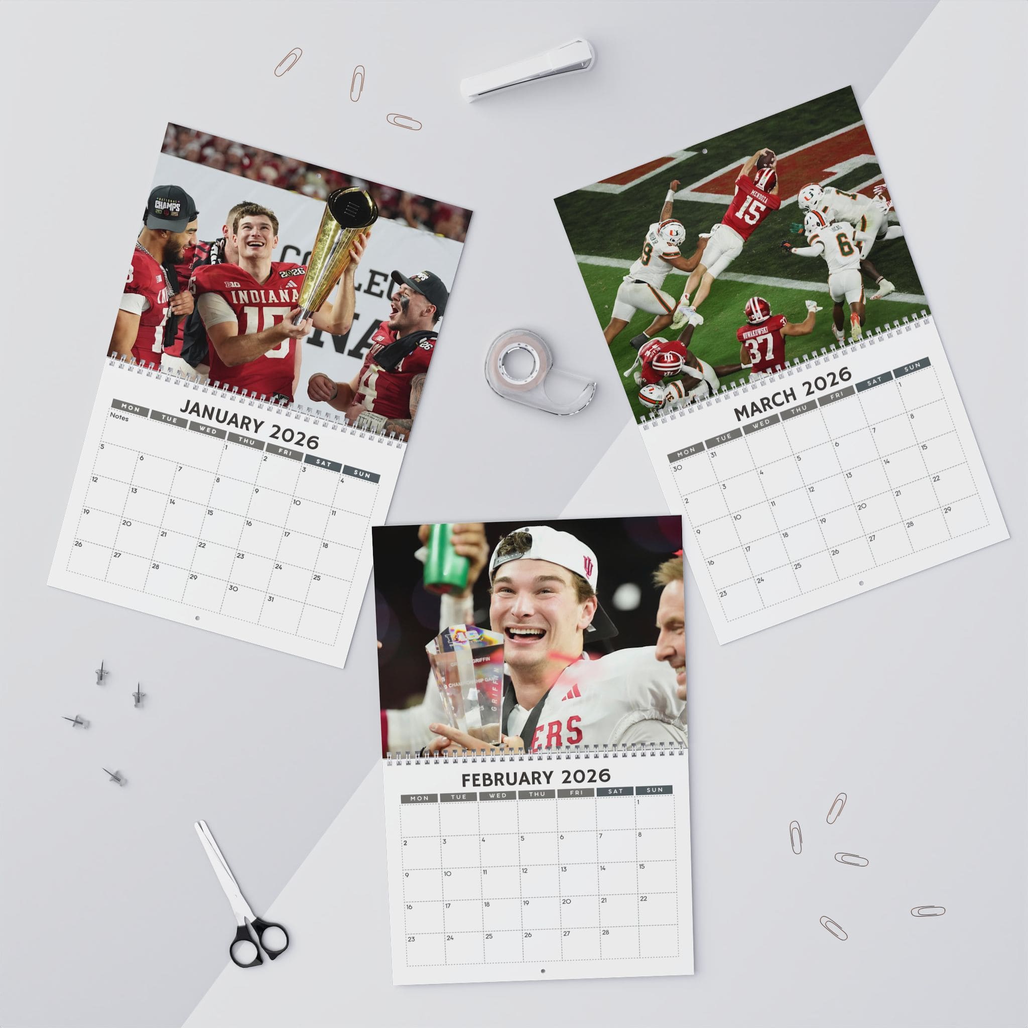 Fernando Mendoza MVP Indiana Hoosiers National Champs Ver2 2026 Calendar Fernando Mendoza MVP Indiana Hoosiers National Champs Ver2 2026 Calendar