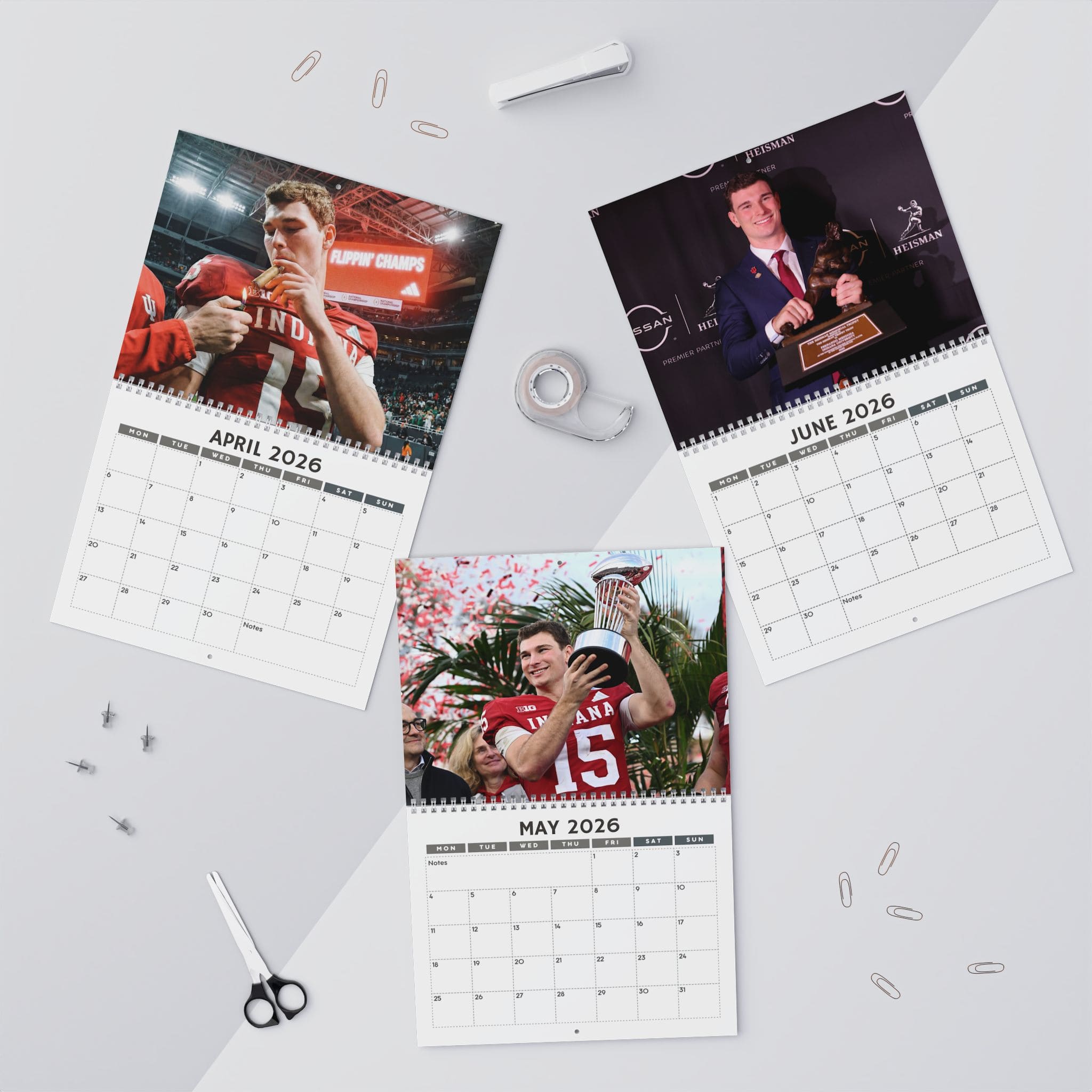 Fernando Mendoza MVP Indiana Hoosiers National Champs Ver2 2026 Calendar Fernando Mendoza MVP Indiana Hoosiers National Champs Ver2 2026 Calendar