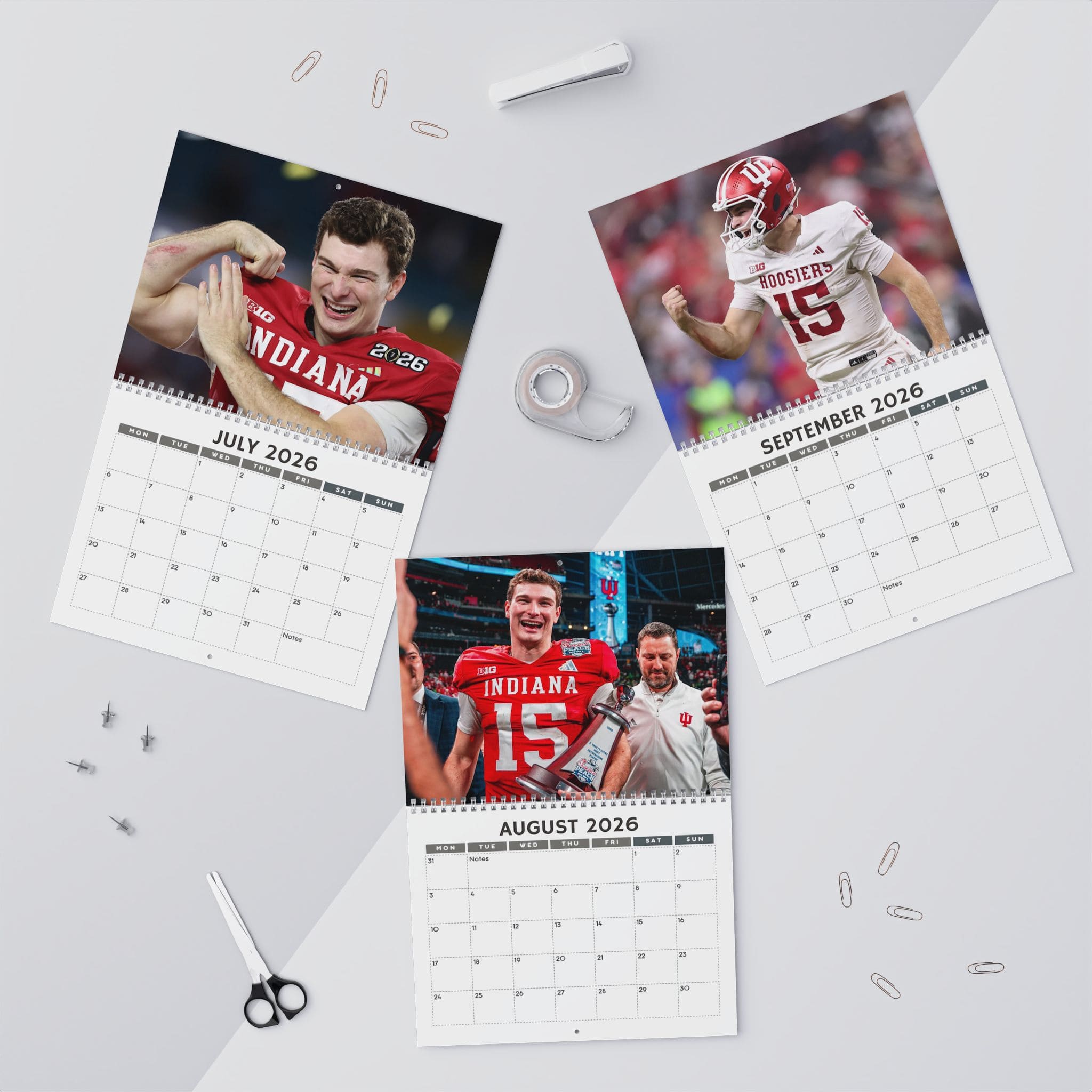 Fernando Mendoza MVP Indiana Hoosiers National Champs Ver2 2026 Calendar Fernando Mendoza MVP Indiana Hoosiers National Champs Ver2 2026 Calendar