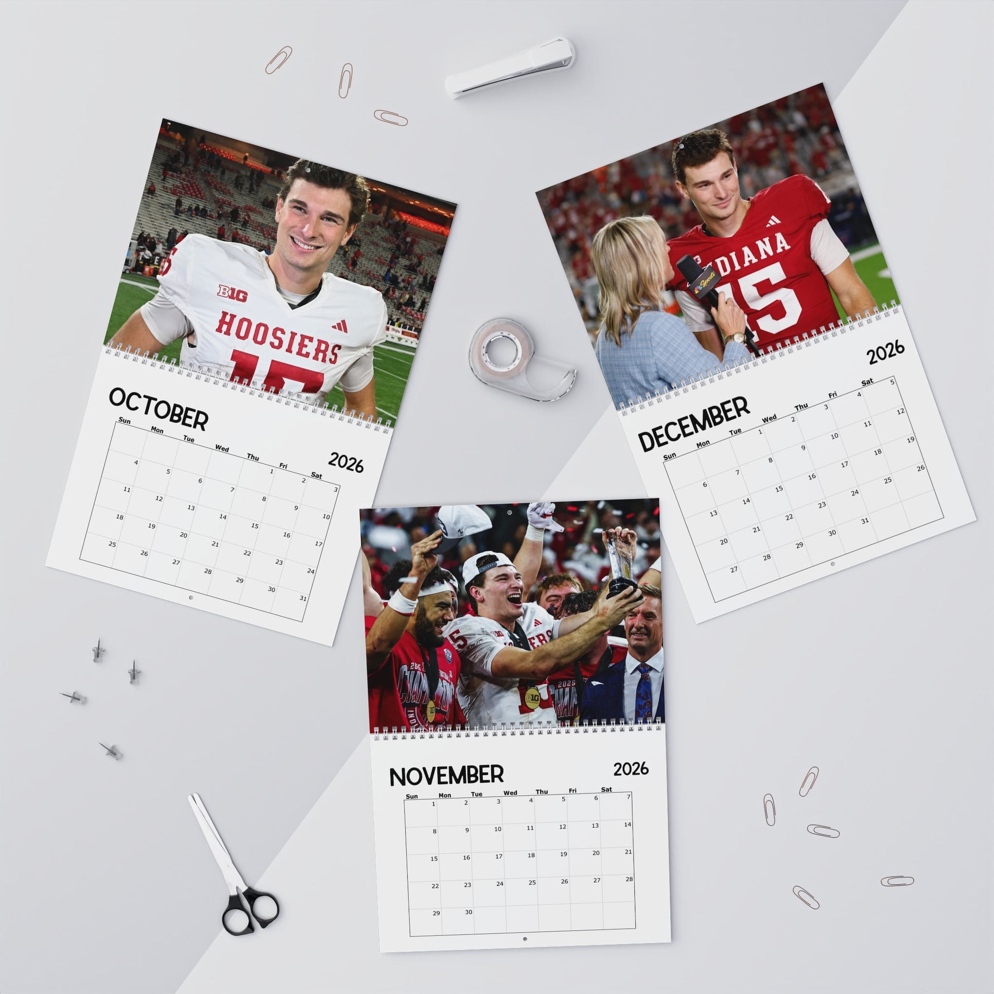 Fernando Mendoza Indiana Hoosiers 2026 Calendar Fernando Mendoza Indiana Hoosiers 2026 Calendar