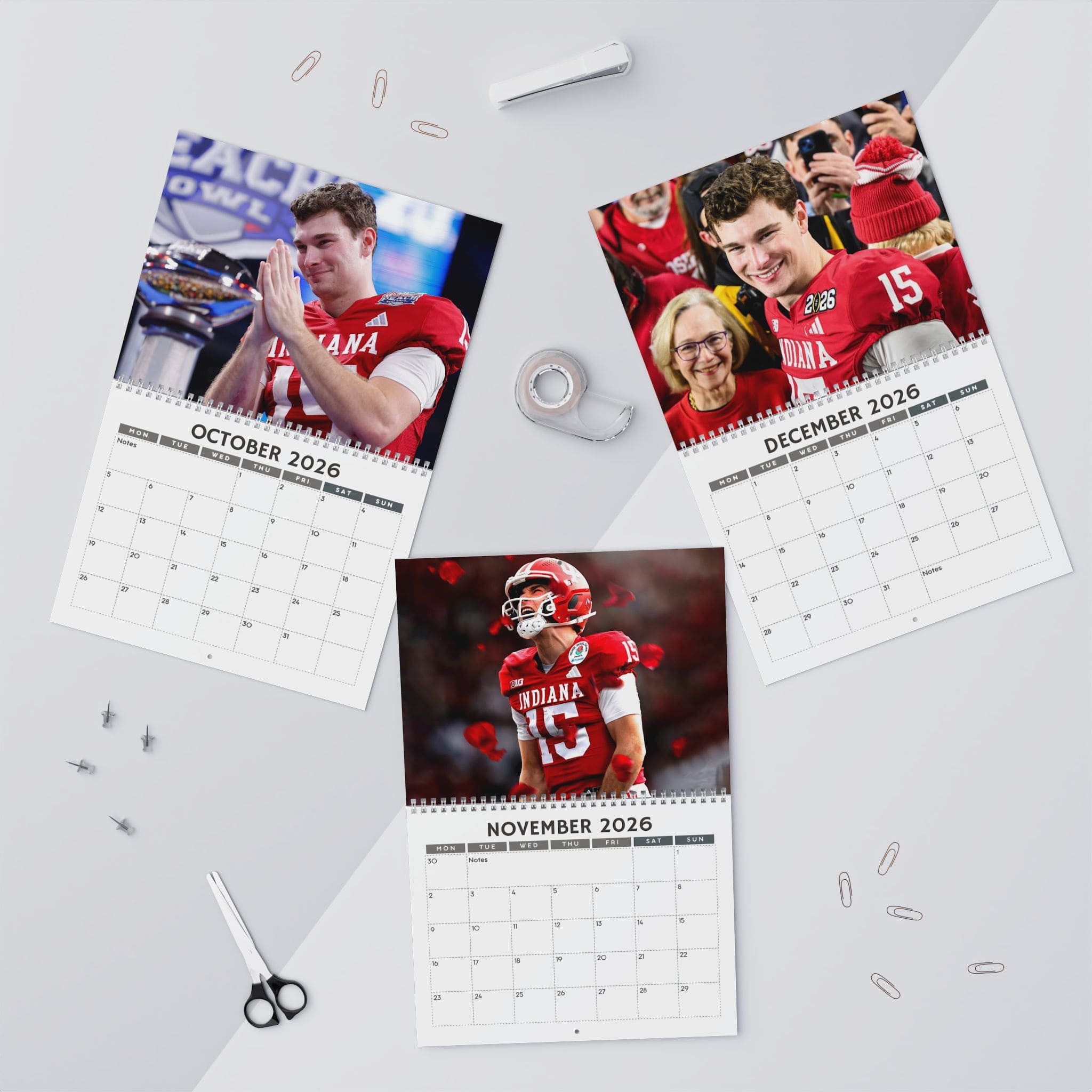 Fernando Mendoza MVP Indiana Hoosiers National Champs Ver2 2026 Calendar Fernando Mendoza MVP Indiana Hoosiers National Champs Ver2 2026 Calendar