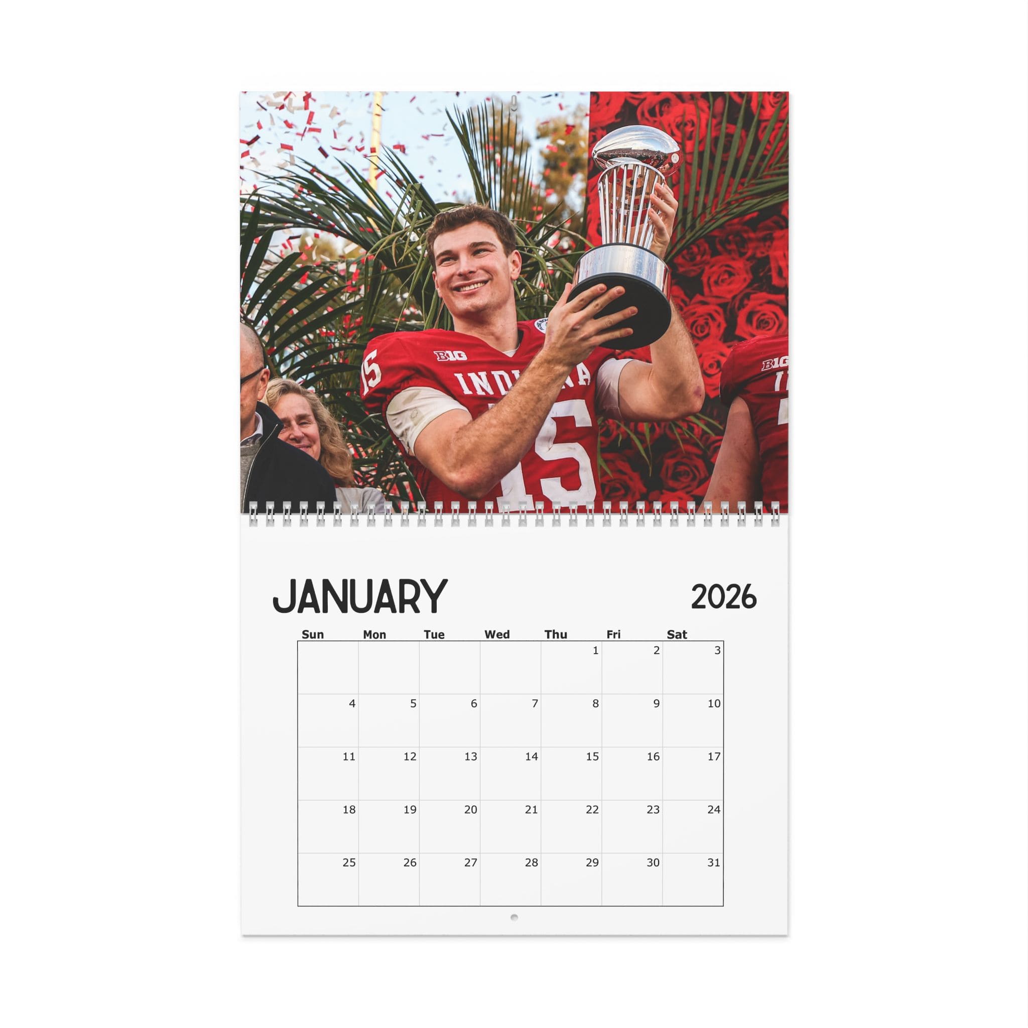 Fernando Mendoza Indiana Hoosiers 2026 Calendar Fernando Mendoza Indiana Hoosiers 2026 Calendar