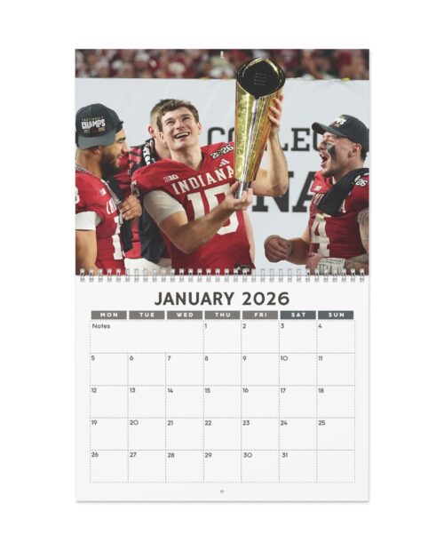 Fernando Mendoza MVP Indiana Hoosiers National Champs Ver2 2026 Calendar