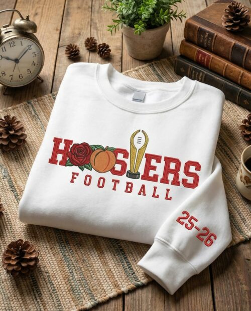 Embroidered Indiana Rose Bowl and Peach Bowl Champs Sweatshirt