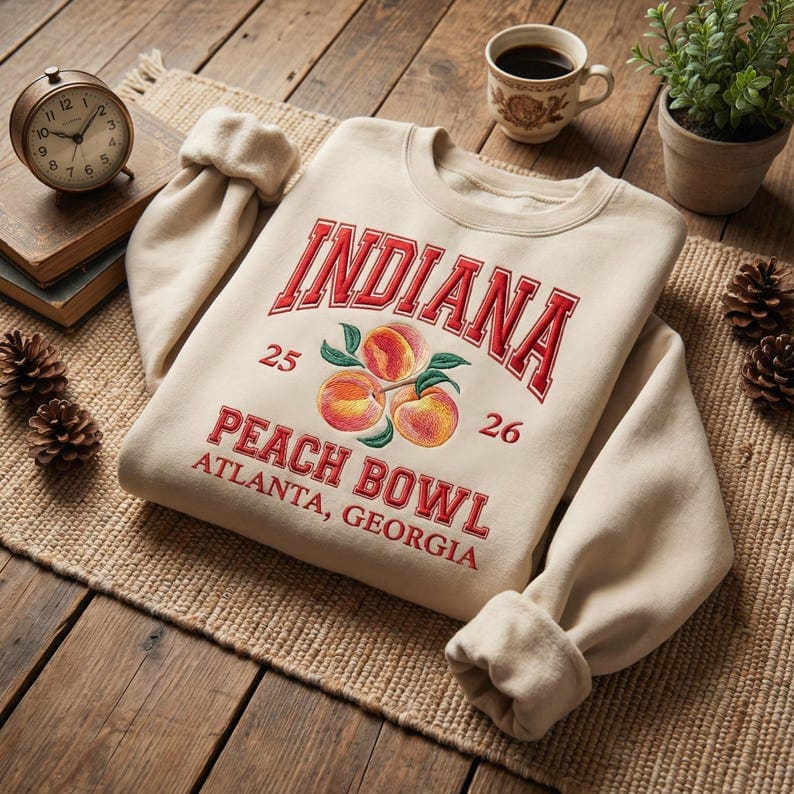 Embroidered Indiana Peach Bowl National Champship Sweatshirt Embroidered Indiana Peach Bowl National Champship Sweatshirt