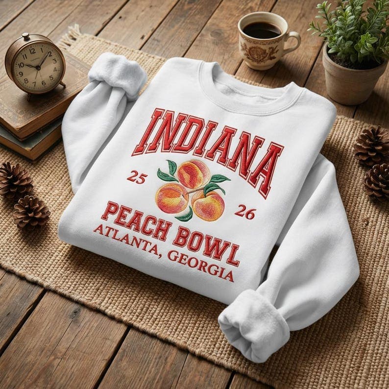 Embroidered Indiana Peach Bowl National Champship Sweatshirt Embroidered Indiana Peach Bowl National Champship Sweatshirt