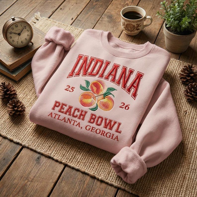 Embroidered Indiana Peach Bowl National Champship Sweatshirt Embroidered Indiana Peach Bowl National Champship Sweatshirt